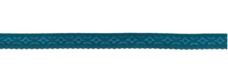 Elastisches Schrägband JACQUARD 12mm aqua